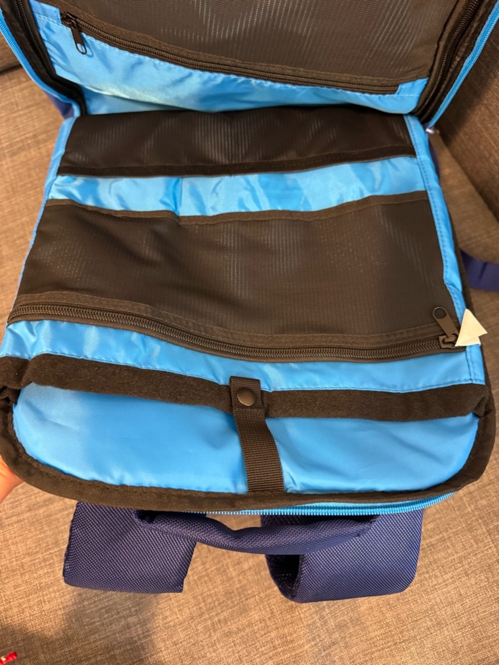 NEW - Blue Roll-Top Multiple Pockets Backpack 🎒 - Picture 14 of 16